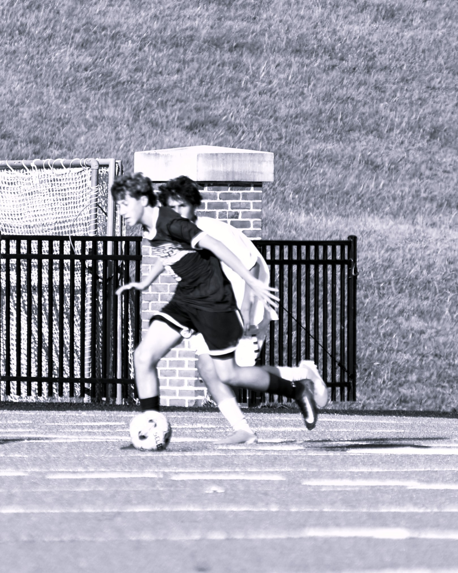 JV Crusaders soccer game action against BL